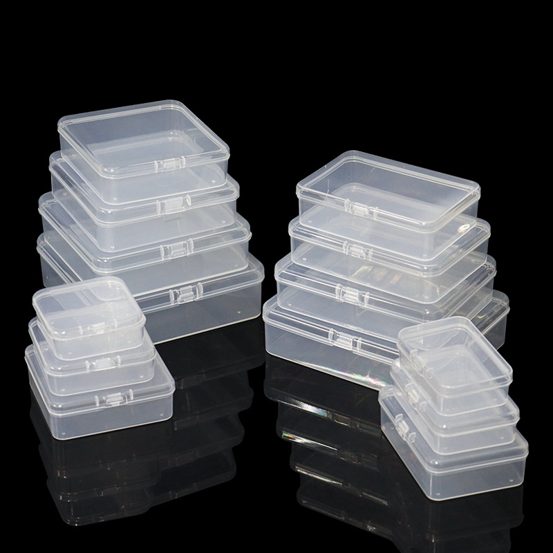 Rectangular pp plastic box rectangular storage box transparent storage parts box small product packaging box wholesale