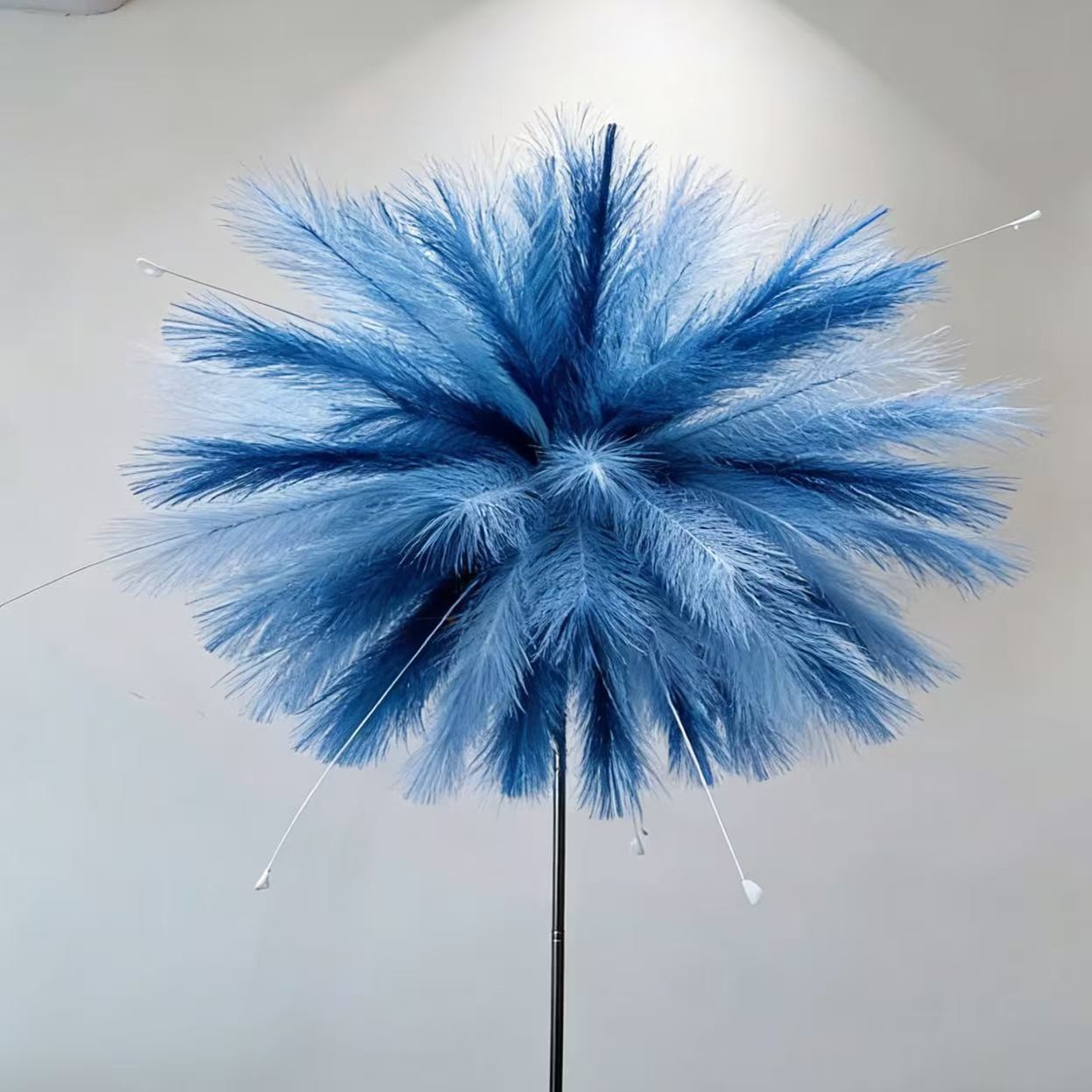 New Fireworks Feather Reed Grass Artificial Flowers Outdoor Daytime Colorful Fireworks Landscaping Pink Peacock Grass Fireworks