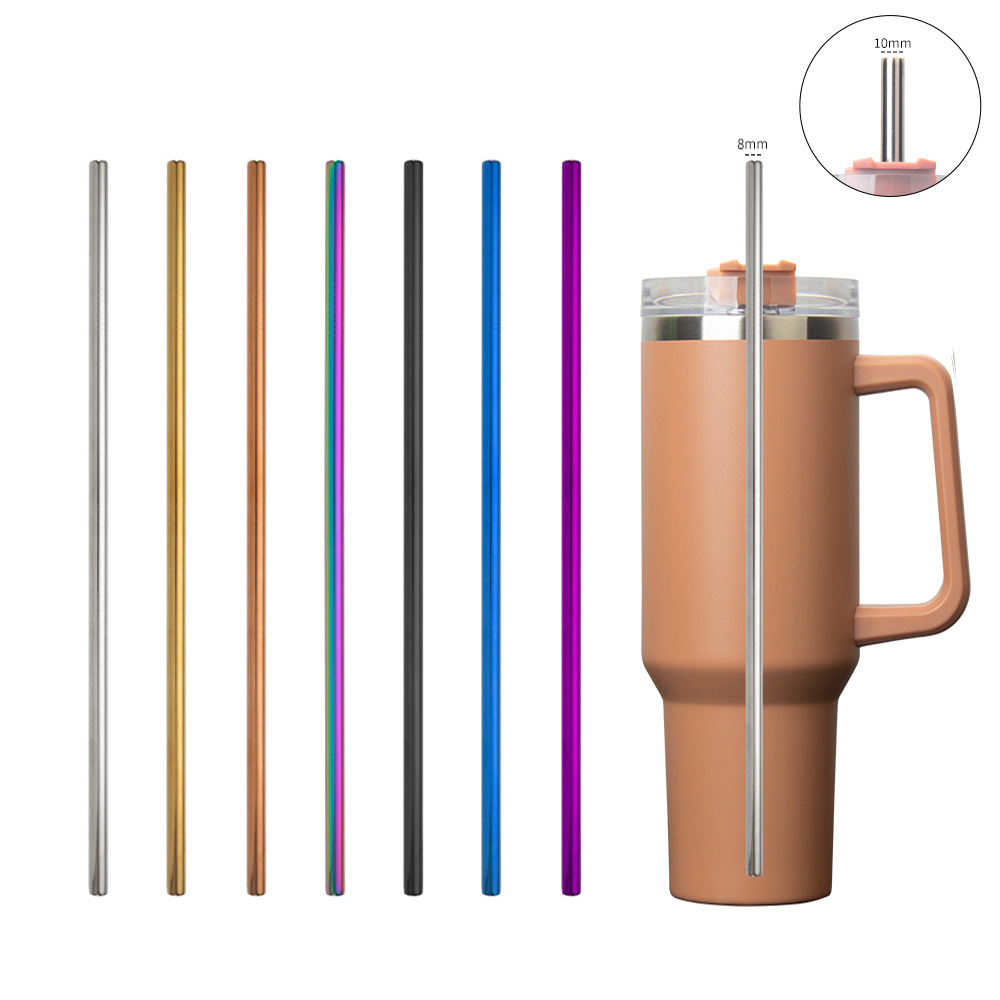 Cross-Border Amazon 40oz Car Cup Straw Mug Thermos Cup 304 Stainless Steel Straw Cleaning Brush Set