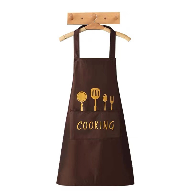 New Waterproof and Oil-Proof Hand-Wipeable Apron for Men and Women for Kitchen Cooking, Home Work, Oil-Proof Korean Style Apron Wholesale