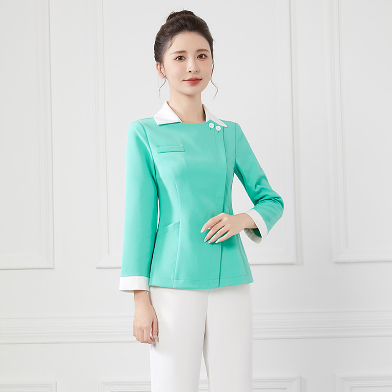 Xiangchunniao Nurse Uniform Long-Sleeved Female Oral Doctor Beauty Uniform Classy Medical Beauty Consultant Skin Management Work Clothes