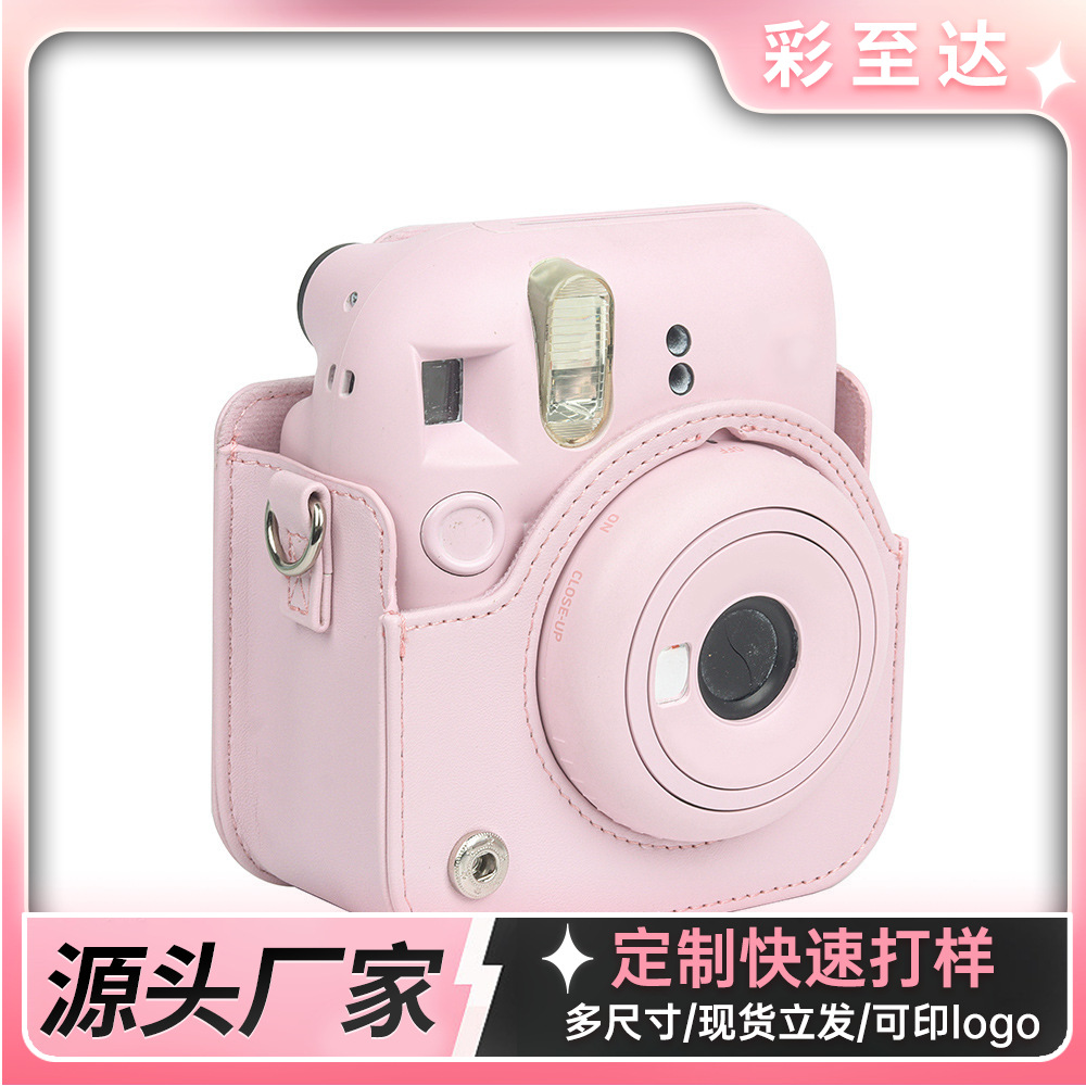 Suitable for Fuji Polaroid Mini 12 Pure Color Camera Bag Digital Camera Fitted Storage Protective Cover Crossbody Bag