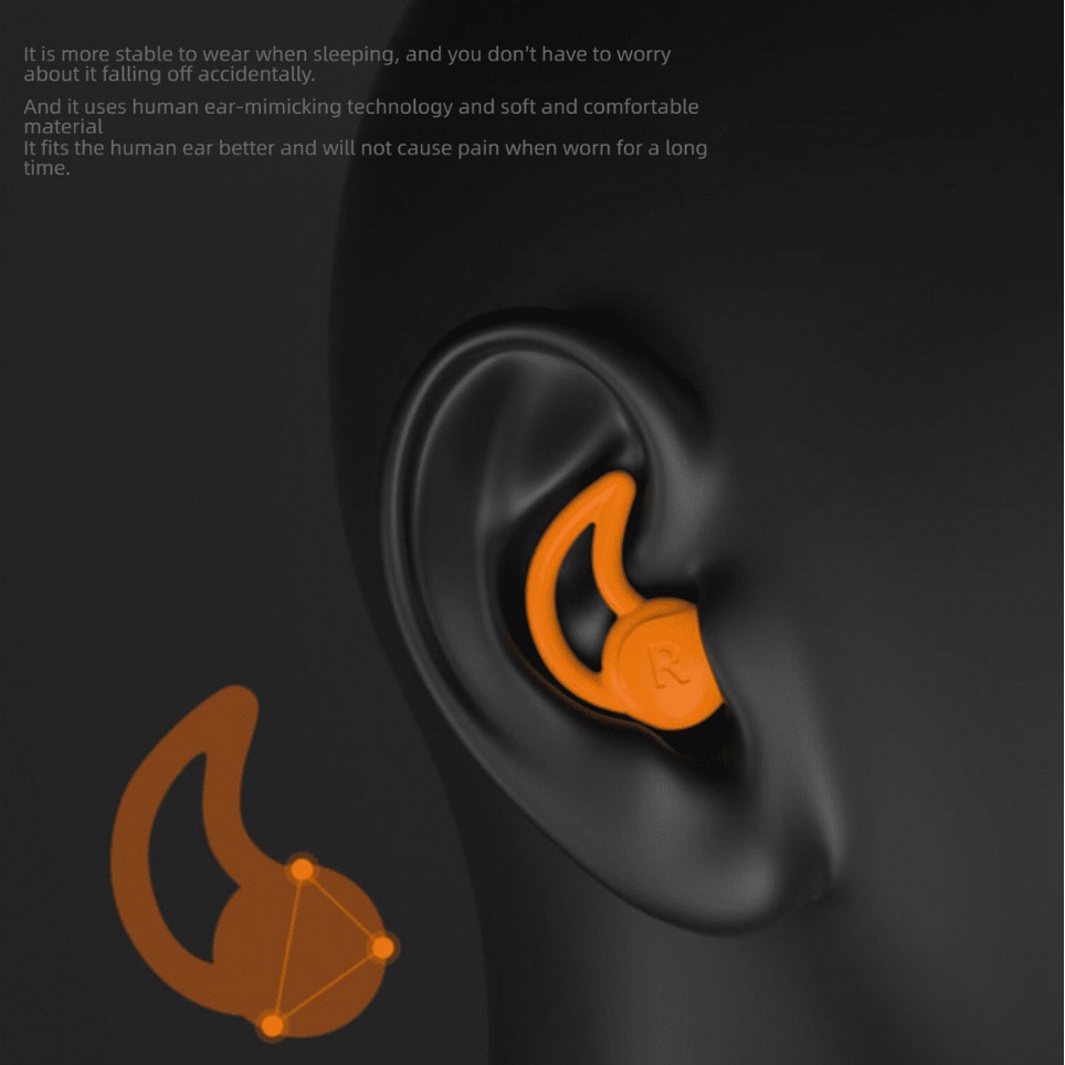 Cross-border Silicone Soundproof Earplugs Anti-noise Sleeping Dormitory Silent Artifact In-ear 3-layer Waterproof Earplugs Noise Reduction