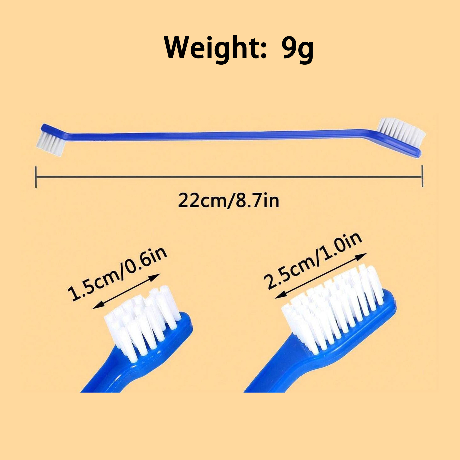 Pet Toothbrush Dog Toothbrush Cat Toothbrush Cat Long Handle Double Head Toothbrush Dog Oral Cleaning Care in stock Wholesale