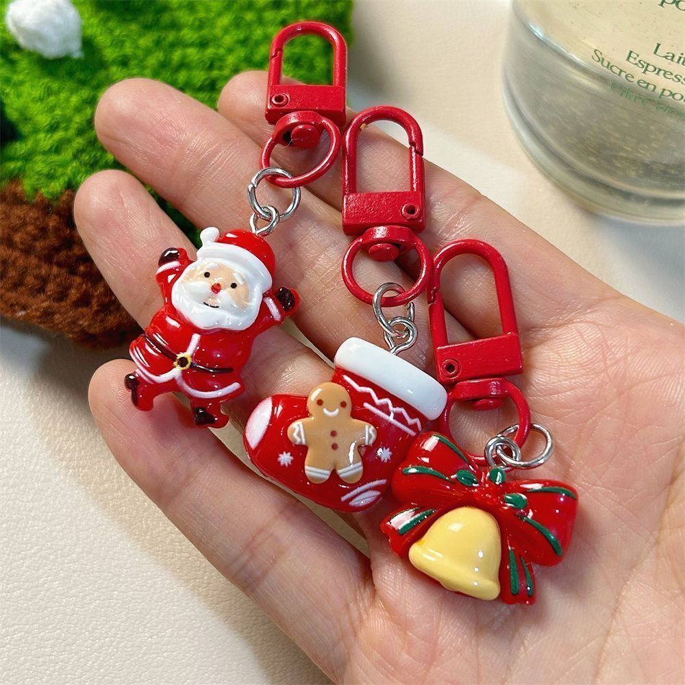 Christmas Home Keychain Resin Girl Heart Pendant Student Bag Pendant Accessories Best Friend Gift