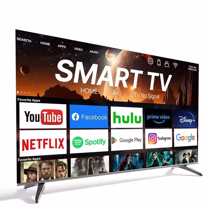 Smart Tv 32/43/50/55/65/70/75/85/ 100inch Lcd Dled Tv European and American Regulations