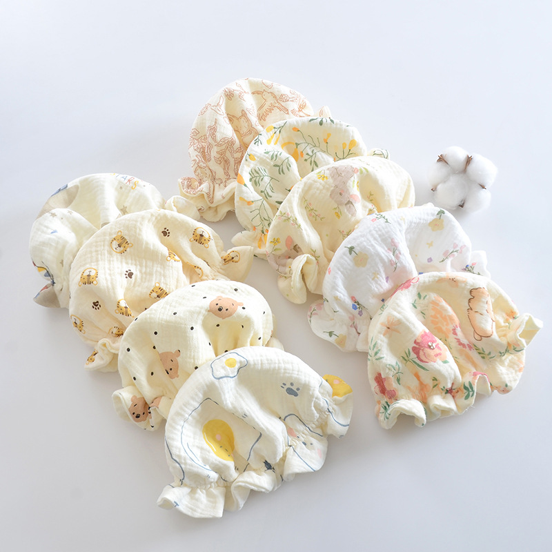 Infant hat spring and summer cotton fontanelle 0-12 months newborn fetal cap newborn thin cute sunshade cap