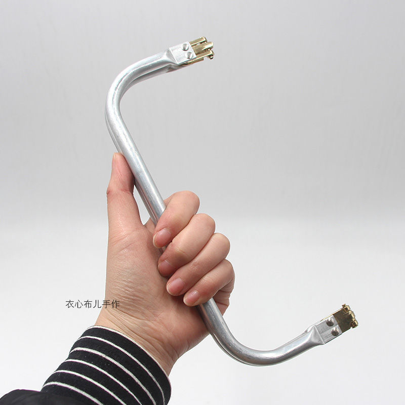 Square Aluminum Box with Gold Doctor Stand, Cloud Handle, Handmade DIY Fabric Woven Bag with Heart-Shaped Fabric