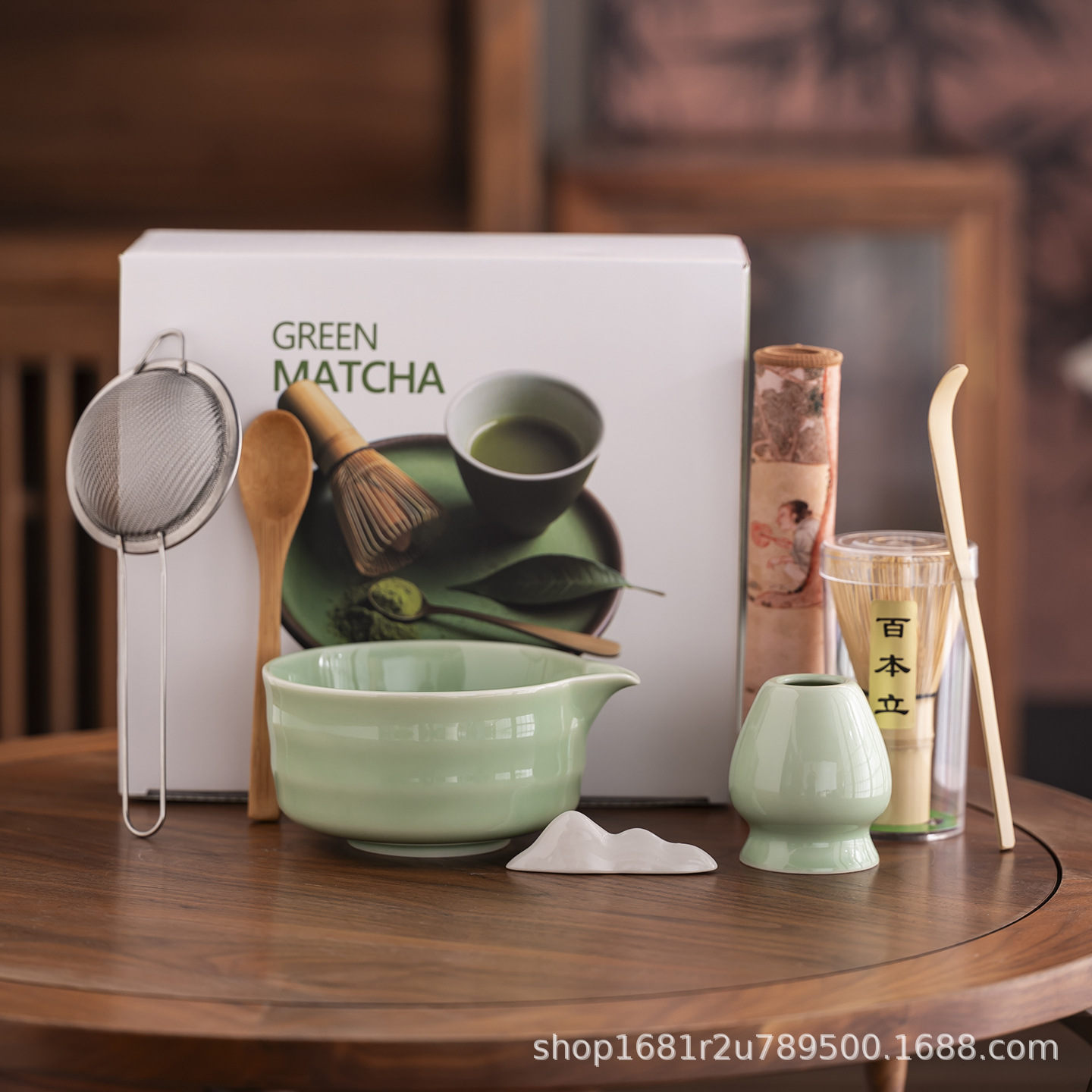 Japanese-Style Matcha Bowl Set Tea Tools Tea Whisk Tea Brush Tea Scoop Tea Bowl Tea Ceremony