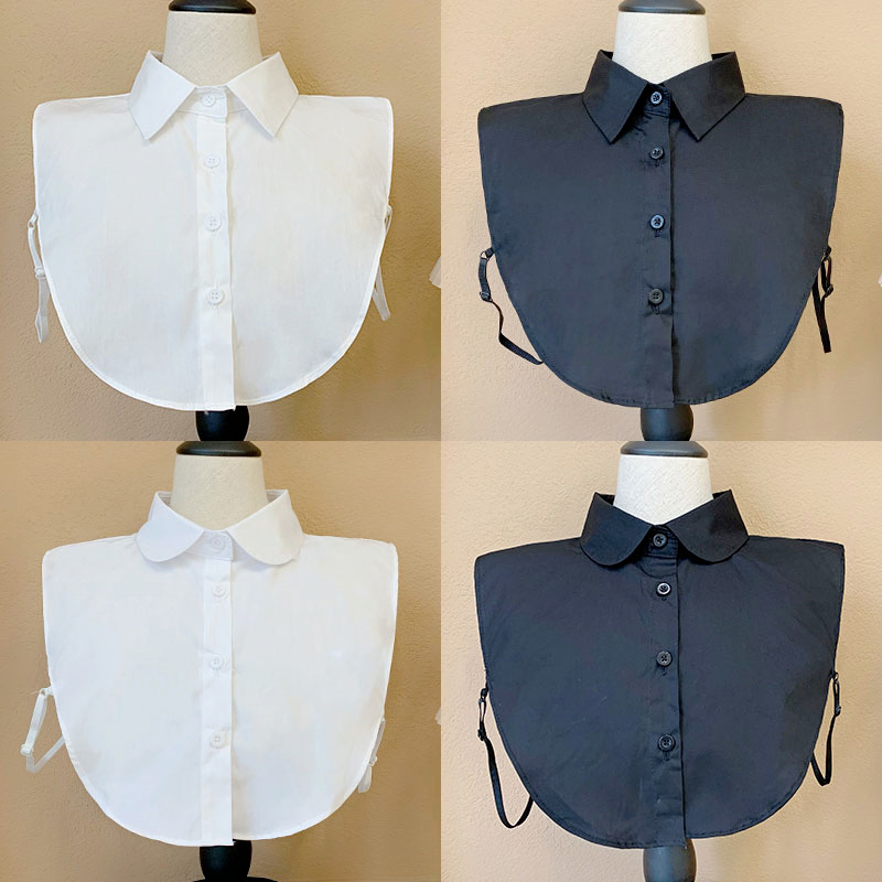 Fake Collar Decoration Korean Style Autumn Black Fake Collar Women's Versatile Doll Collar Autumn and Winter White Fake Collar Shirt Wholesale