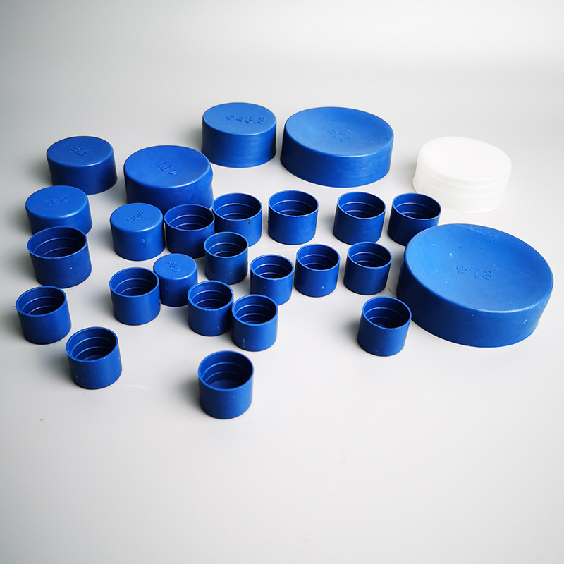 Spot Wholesale Pe Plastic Pipe Cap Blue Outer Buckle Plastic Pipe Protective Cap Steel Pipe Sealing Protective Plastic Pipe Cap