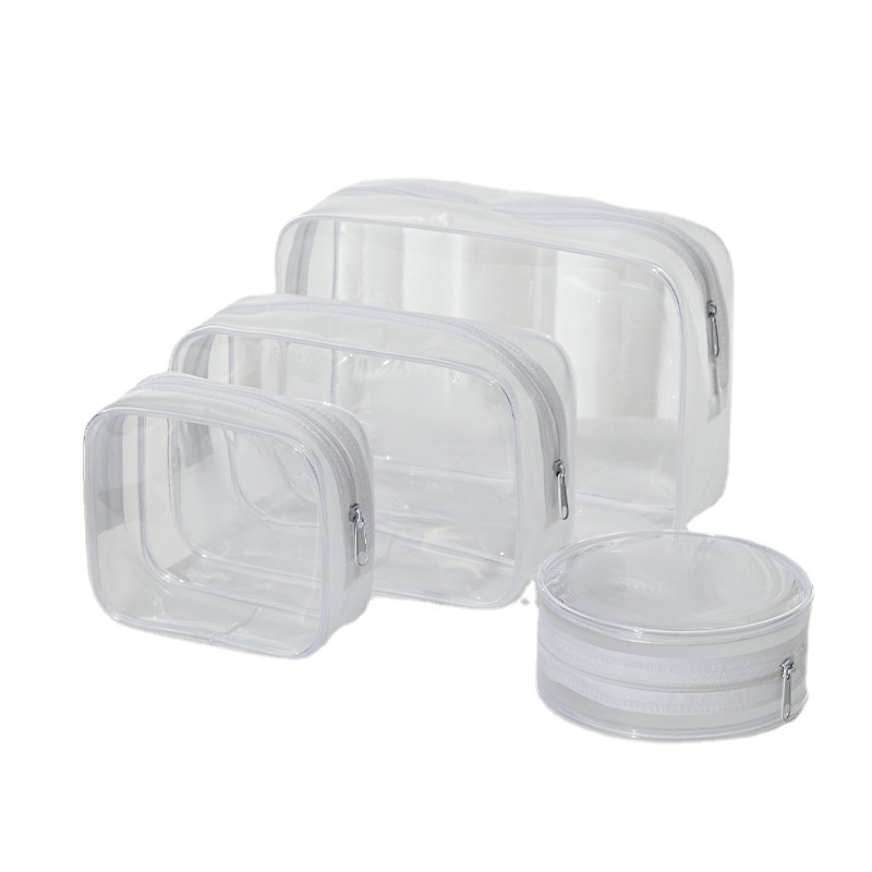 Travel Set of Four Pieces Pvc Cosmetic Bag Custom Cosmetic Organizer Bag Storage Bag Storage Box Makeup Storage