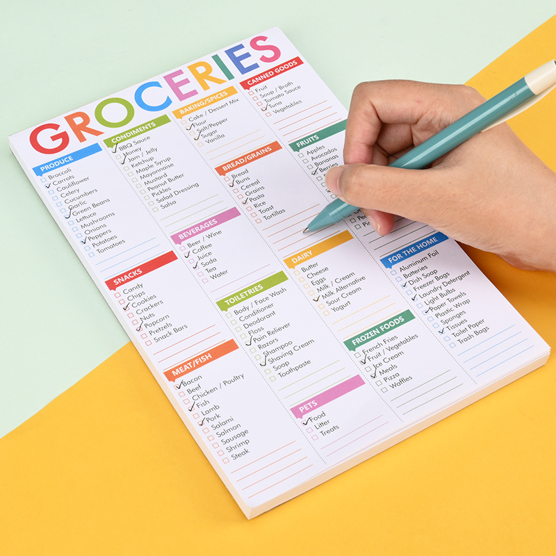 Кросс-бордерный магнитный блокнот меню, магнитная наклейка N раз, магнитный блокнот A5, отрывной блокнот