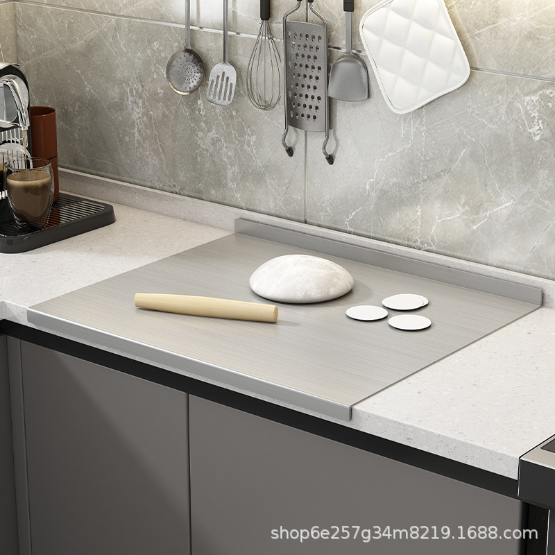 Stainless Steel Cutting Board Panel Kitchen Household Rolling and Kneading Panel Large Baking Chopping Board Thickened Cutting Board