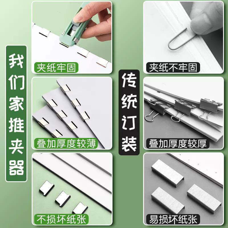 Push Clip, Supplementary Clip, Transparent Metal Clip, Punch-Free File Clip, Binding Clip, Test Paper Push Clip, Spare Clip