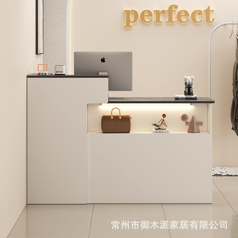Bar Cashier Front Desk Clothing Store Women's Shop Small Counter Table Simple Modern Beauty Salon Table Reception Desk