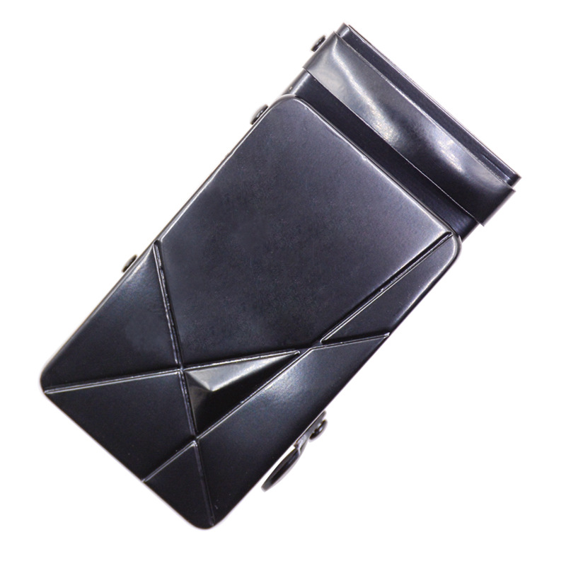 Network Electrophoresis Black Magnet Automatic Buckle Pure Black Men's Business Leisure Foreign Trade Live Hot Belt Buckle