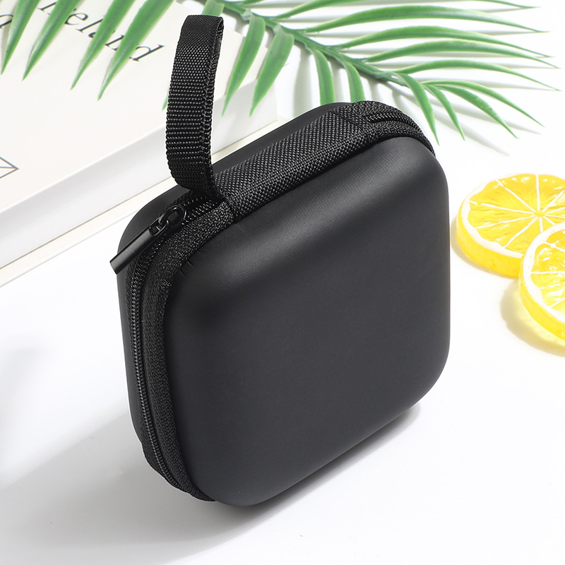 Factory Wholesale Eva Headphone Zipper Bag Data Cable Storage Box Mobile Power Supply Cosmetics Bag Cross-Border Hot Sale