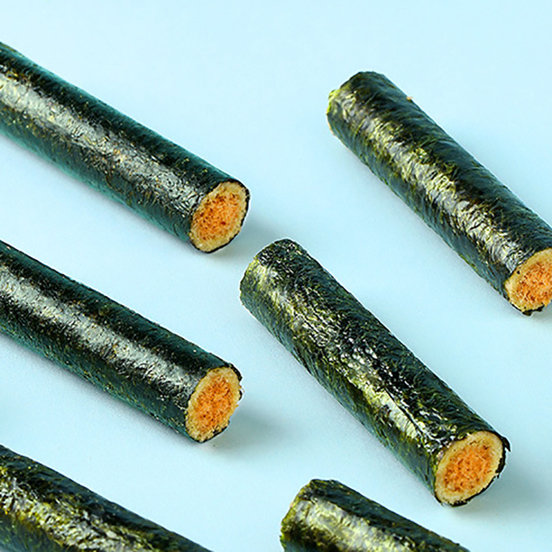 Herb-Flavored Seaweed and Meat Floss Egg Rolls 100g Canned Box Size 30 Cans Instant Sandwich Kidsren's Snacks