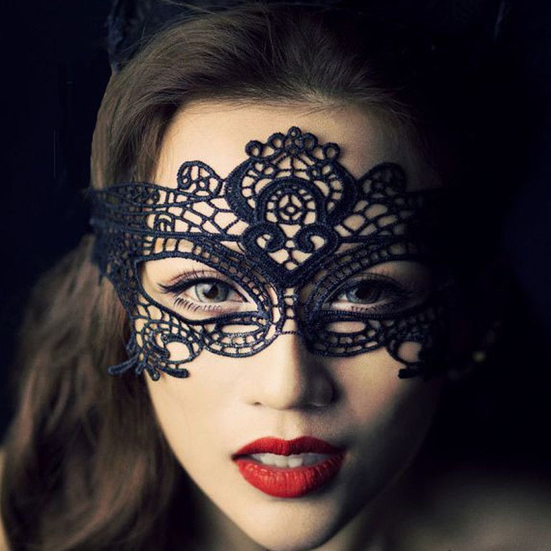 Black Lace Queen Masquerade Princess Party Annual Meeting Beauty Mask Half Face Eye Veil Crown Eye Mask