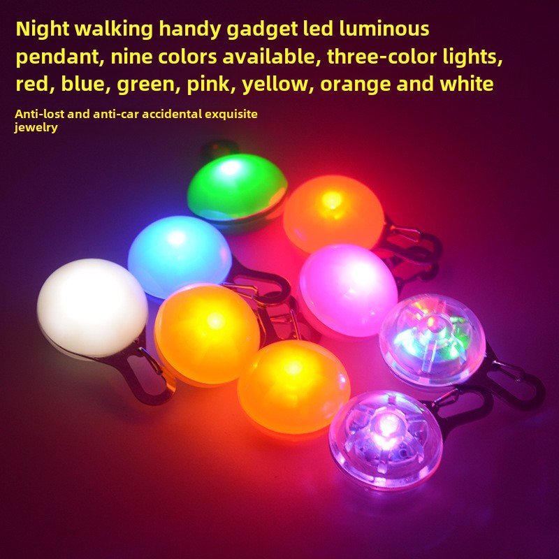 Pet Luminous Pendant Led Light-Up Flashing Pendant Accessory Pet Supplies Night-Time Dog Walking Gadget Dog Pendant
