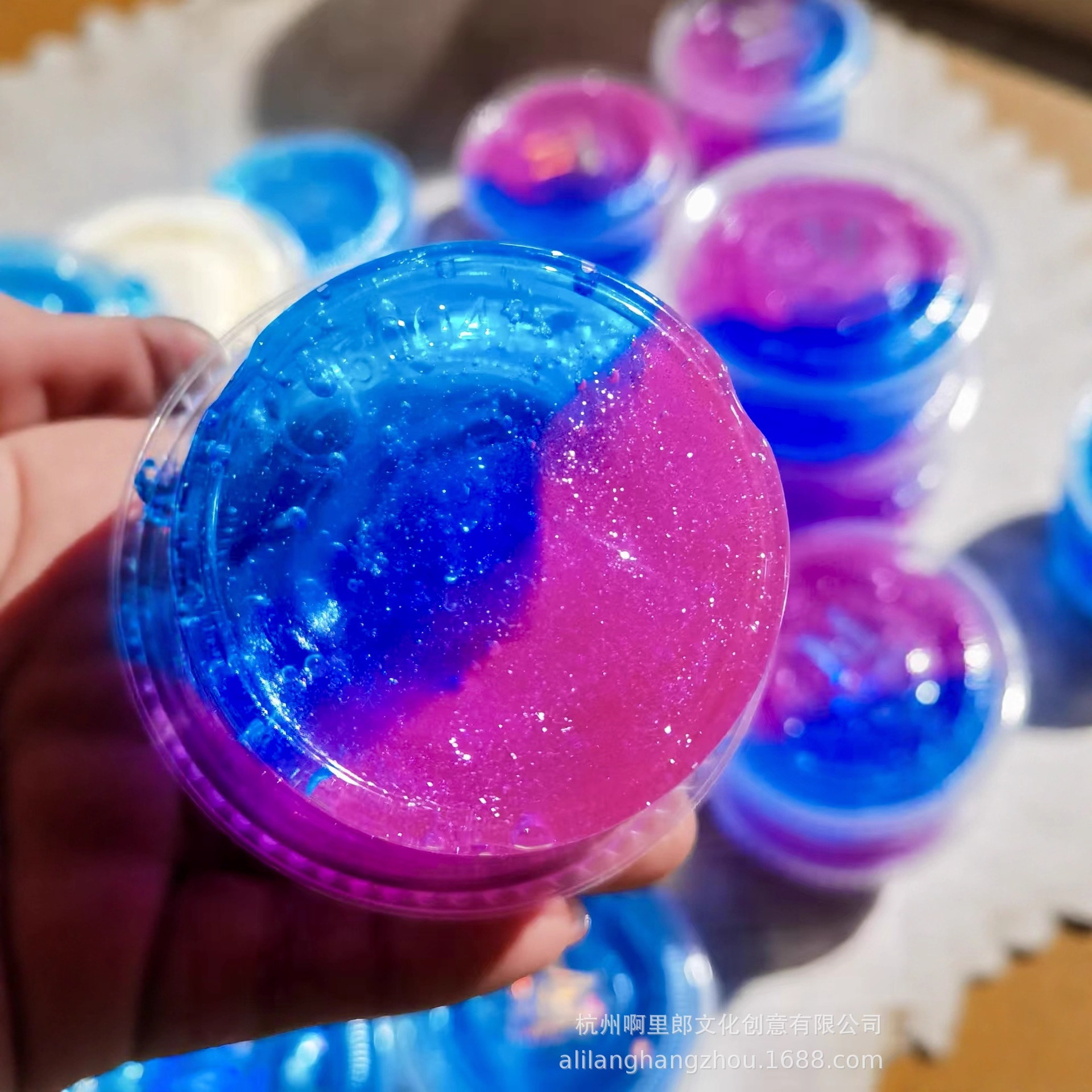 Factory Wholesale Internet-Famous Crystal Slime Mist, the More You Play, the Bigger It Becomes, Slime Stall, Bubble Slime, Gradient Color Mud, Foaming