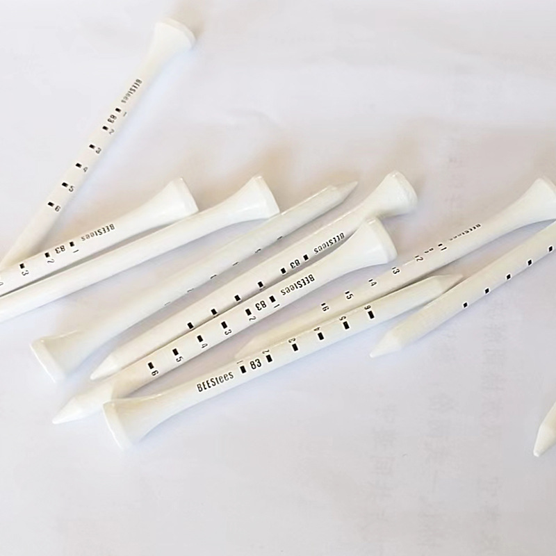 Bamboo Wood Spikes Manufacturer Supplies Digital Scale Printed Logo Outdoor Golf Bamboo Wood Wooden Spikes Golfftee