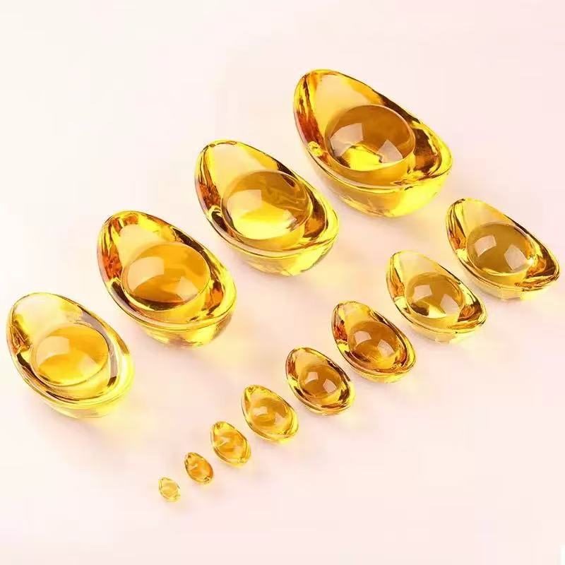 Готовый товар оптом горячие продажи стеклянные цитриновые слитки готовые украшения для новоселья прямая поставка от производителя