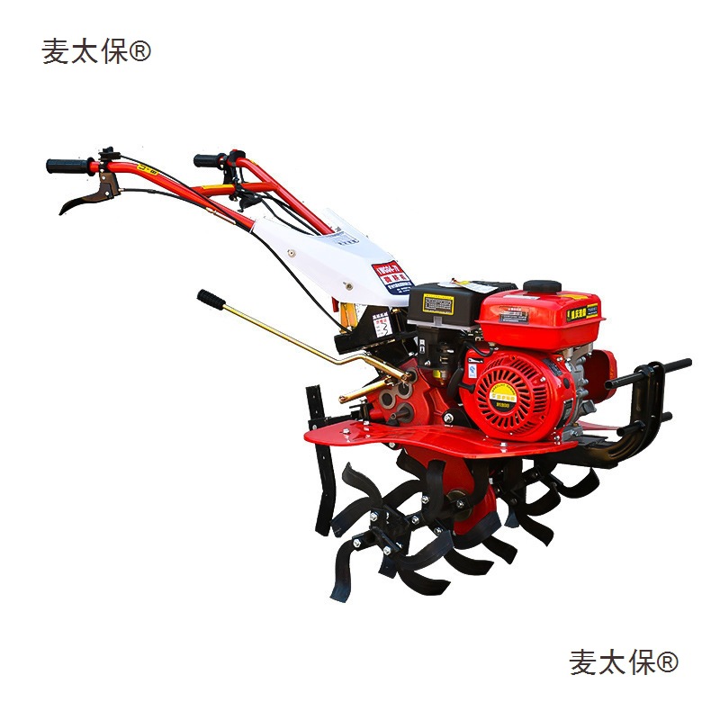 New Agricultural Micro-Tiller, Small Household Rotary Tiller, Ridge Weeding, Trenching, Loosening and Tillage Machine, Chaimai Taibao