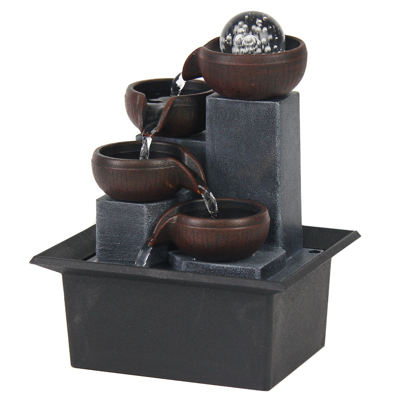 Small home desktop water decoration feng shui ball circulating water living room desk coffee table creative decoration housewarming gift