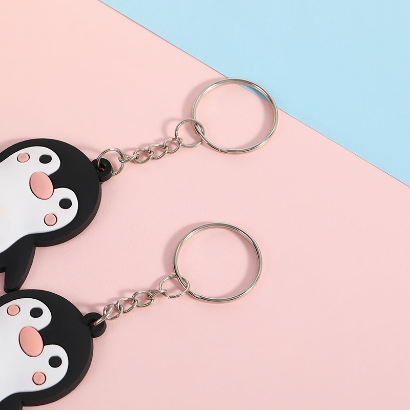 Cartoon Animal Penguin Pendant Keychain Accessory Pvc Soft Rubber Ready-Made Accessories New Doll