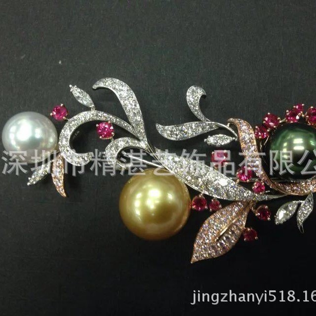 18K gold brooch, 18K gold badge, 18K gold, 18K platinum, 18K rose gold badge processing