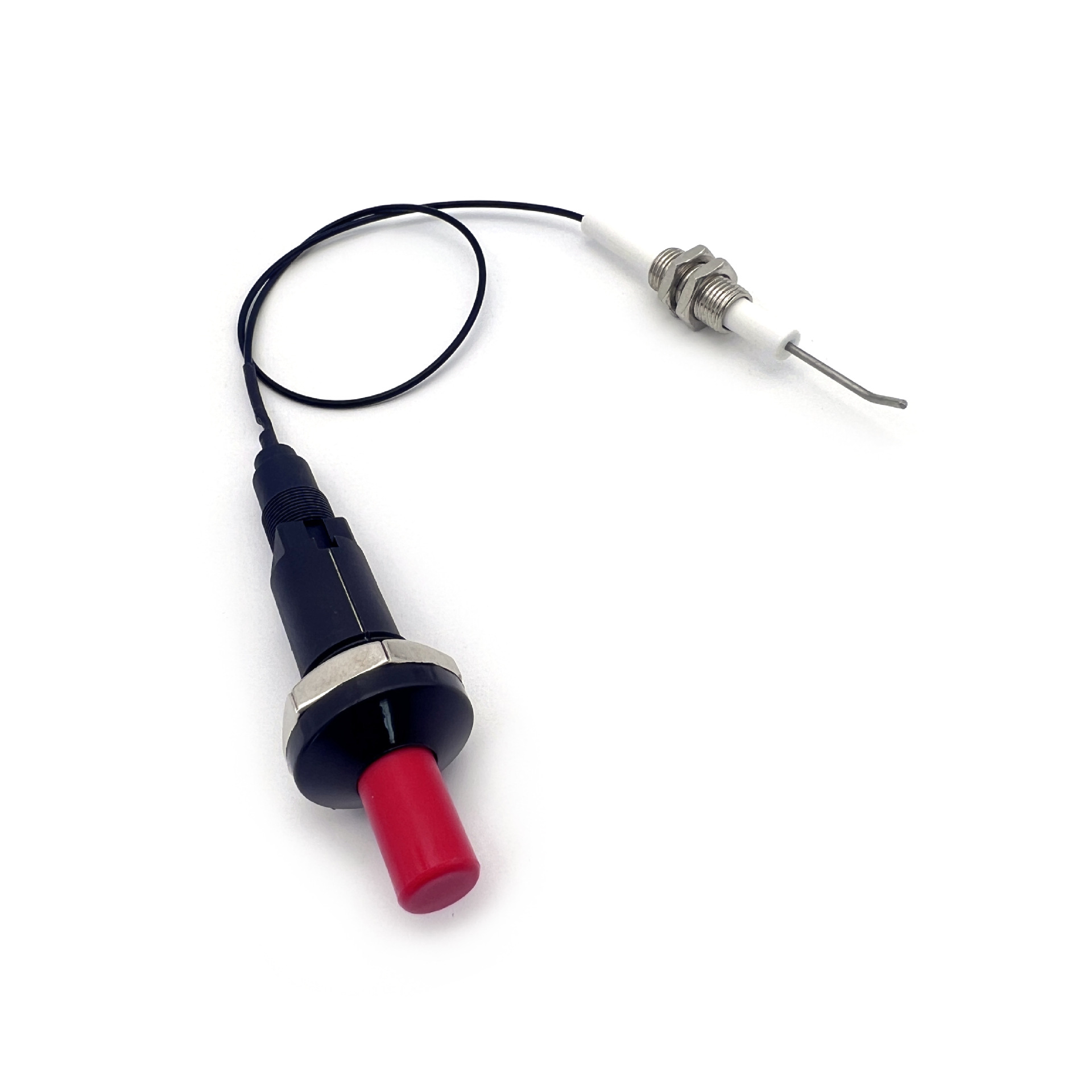 Cross-Border Gas Stove Ignition Accessories Push-Type Ceramic Piezoelectric Igniter with Universal Threaded Ignition Curved Needle Spark