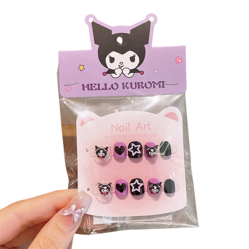 Sanrio Kidsren's Nail Art Stickers Non-Toxic and Odorless Girls Wear Nails Cute Cartoon Baby Nail Stickers Toys