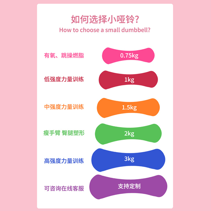 Cross-border wholesalers use cast iron bone dumbbells for men and women home arm yoga fitness equipment bone dip dumbbells