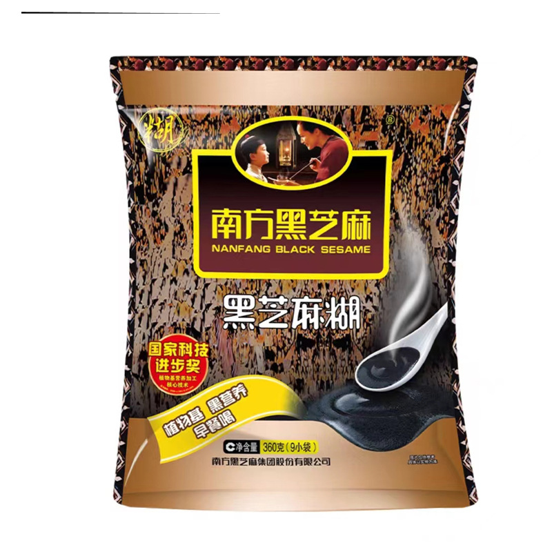 Southern Black Sesame Paste 360g/bag*9 Sachets Red Date Flavor Walnut Flavor Original Casual Breakfast Afternoon Tea Drink