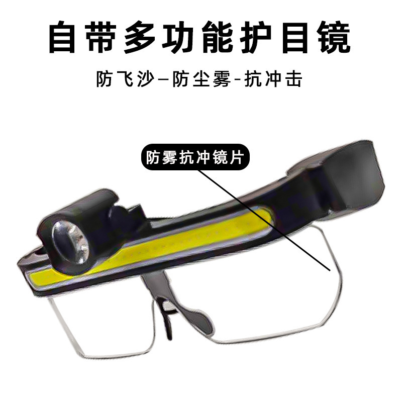 Cross-Border New Led Glasses Light USB Charging Multi-Function Full-View Large Floodlight Cycling Fishing Led Headlight