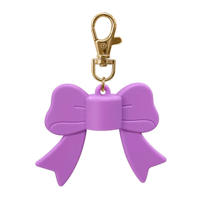 Cross-Border Bow Silicone Lipstick Lip Gloss Key Chain Cap Food Grade Portable Clip-On Lip Balm Buckle Cap