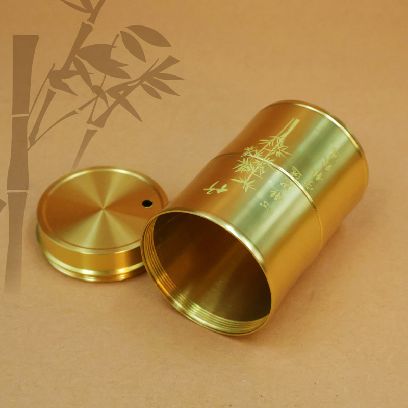 Brass Toothpick Bucket Household Convenient High-end Toothpick Cans Bedroom Dining Room Living Room Dust-proof Drop-resistant Toothpick Cans