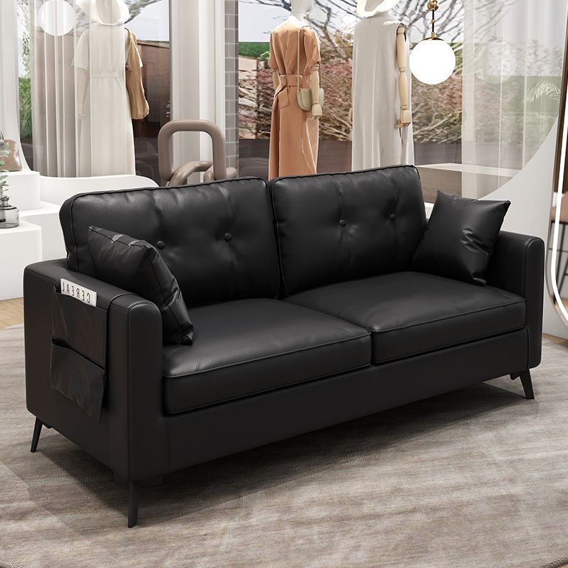Leather Art Sofa Sofa Living Room Small Apartment Simple Office Business Reception Clothing Store Apartment Italian Style