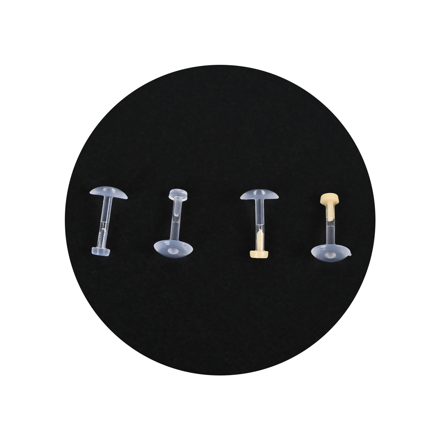 Transparent Invisible Lip Nail 1.0 Plug-In Transparent Lip Nail Student Invisible Round Nose Nail Flesh-Colored Personalized Piercing Jewelry