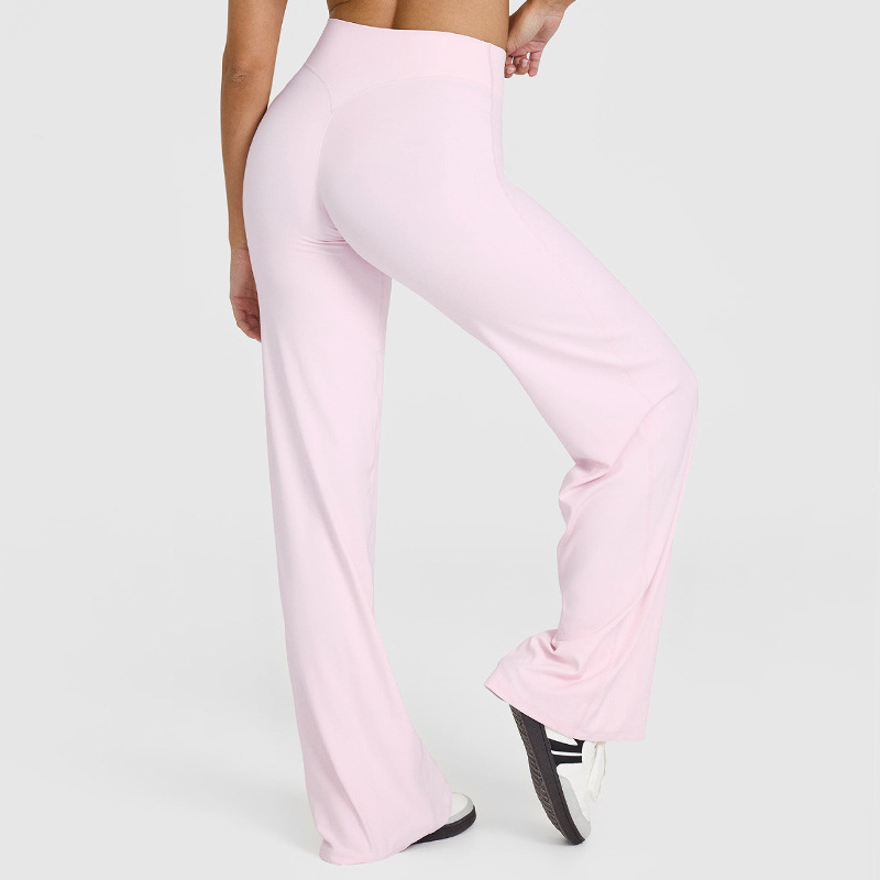 New Trendy Cross-Border European and American High-Waisted Yoga Pants for Women, Tight-Fitting, High-Elastic, Slimming, Butt-Lifting, Straight-Leg Casual Sports Pants