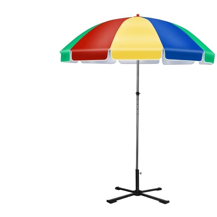 Sun Umbrella, Outdoor Sunshade, Large Umbrella, Stall Booth, Commercial Umbrella, Market, Anti-Uv Sunscreen, Silver Plastic Street Stall Umbrella