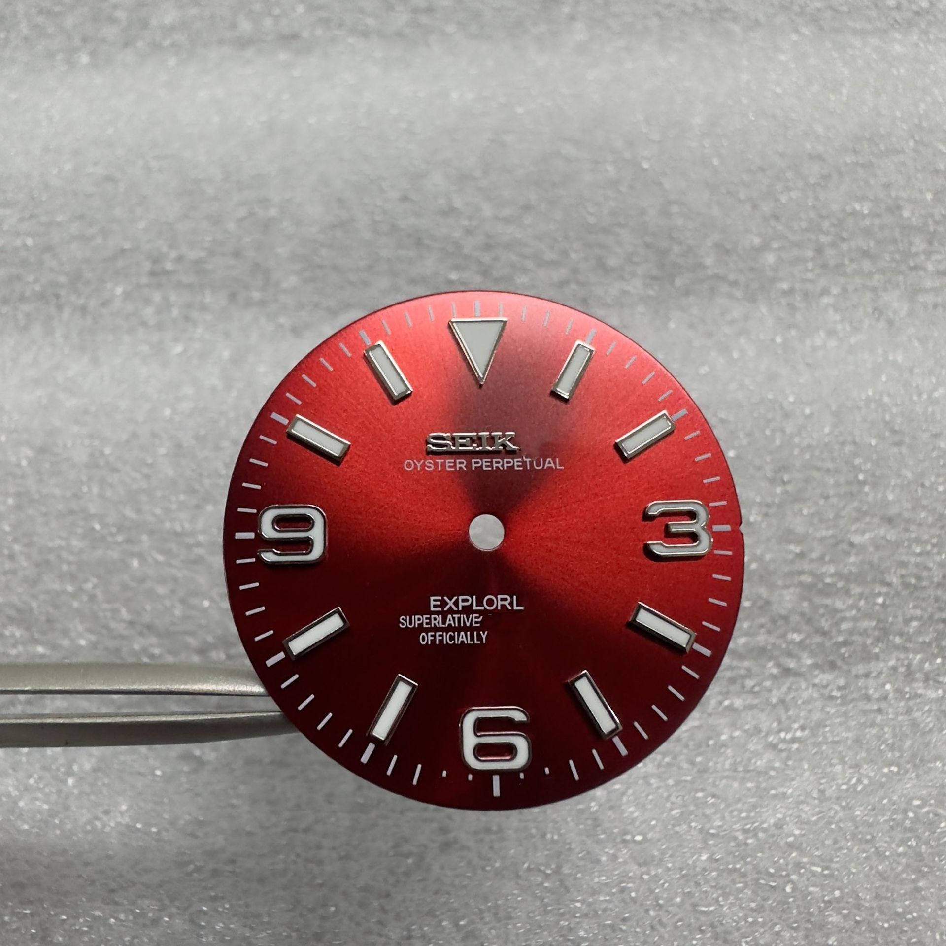 Sun pattern modified 369 nail dial green luminous 28.5mm suitable for NH35/36 movement factory outlet