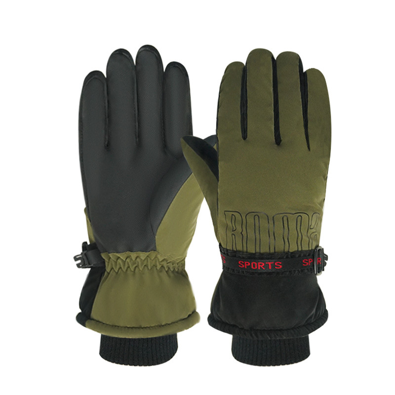 Winter Waterproof Ski Gloves for Men and Women, Cold-Proof Winter Velvet Thickened Cycling Gloves, Outdoor Warm Gloves