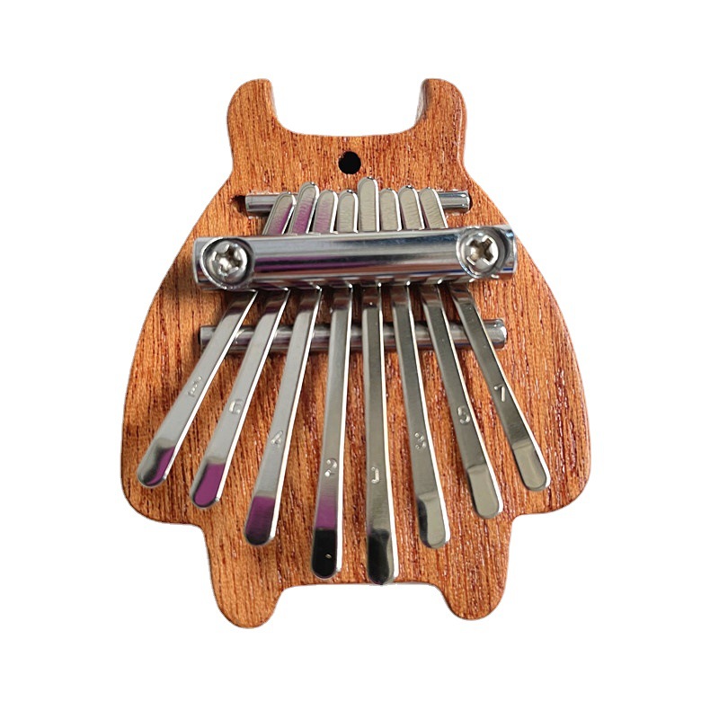 Musical Instrument Cross-Border 8-Tone Mini Thumb Piano Kalimba Solid Wood Crystal Transparent Five-Finger Piano Portable Craft Finger Piano
