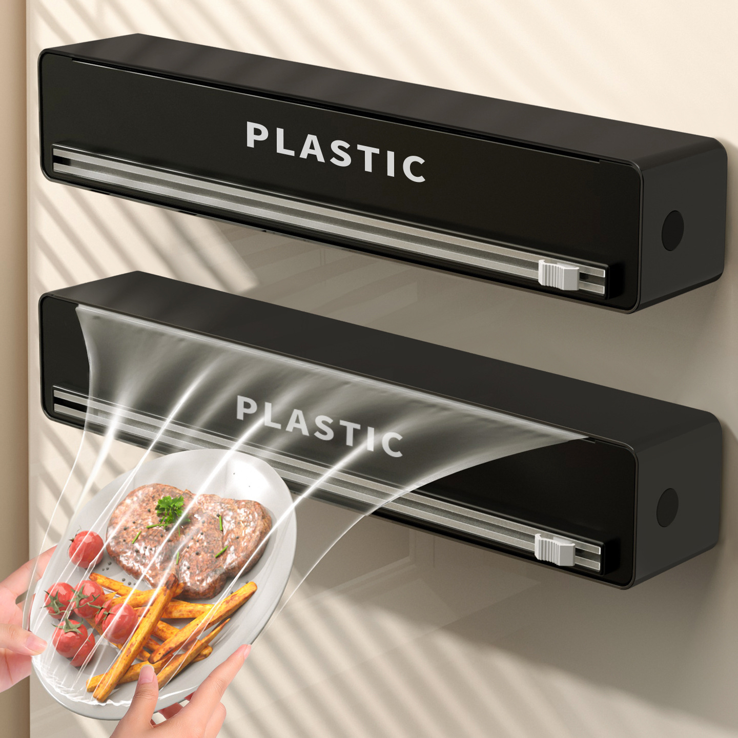 Нож для пленки, контейнер для фольги, двухсторонний скользящий нож, магнитный настенный контейнер для хранения