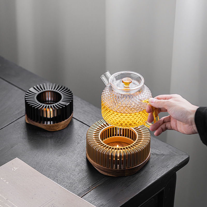 Encircled stove warm tea stove teapot base warm tea candle open flame heating insulation base household scented tea cooker