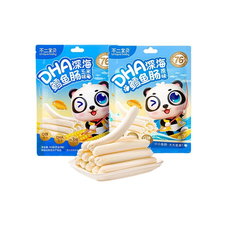 Fujibaby Deep Sea Cod Sausage Original Corn Flavor Baby Snacks Children's Meat Sausage Sausage Without Added Flavorings