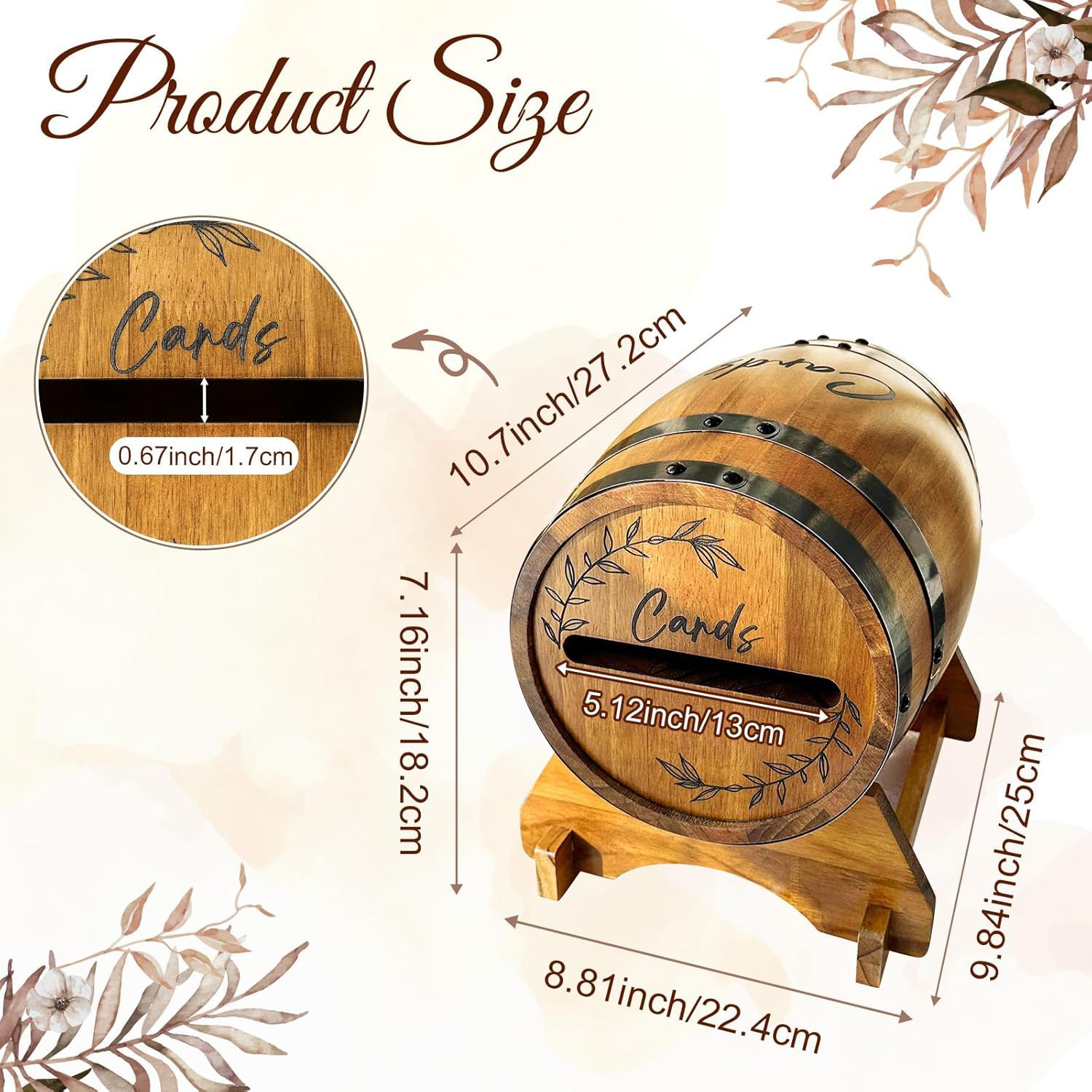 Cross-border solid wood barrel mailbox cardboard barrel bar bar special mailbox hotel restaurant advice to collect barrel